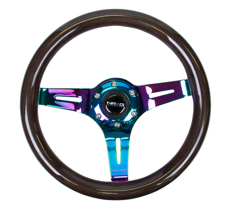 310MM WOOD GRAIN STEERING WHEEL - Image 3