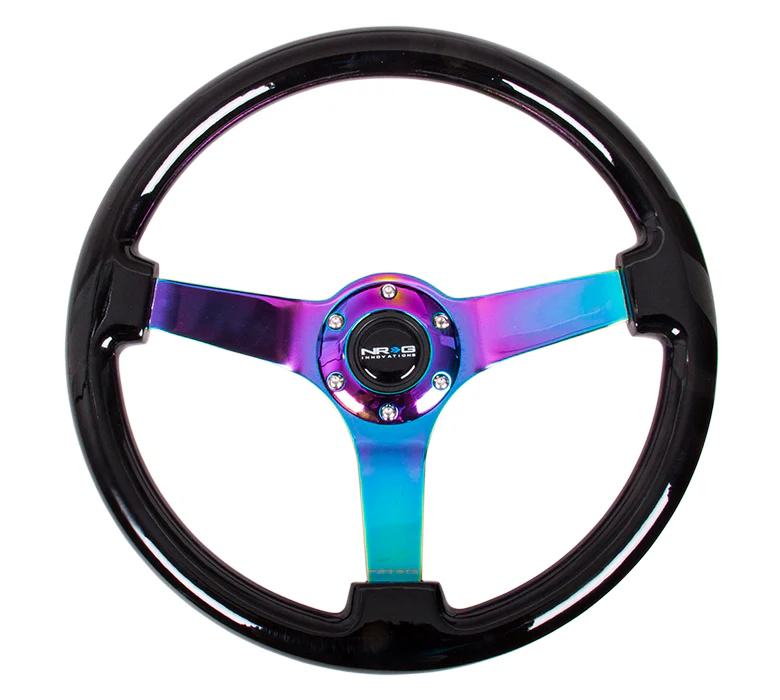 350MM 3" DEEP DISH WOOD GRAIN STEERING WHEEL - Image 10