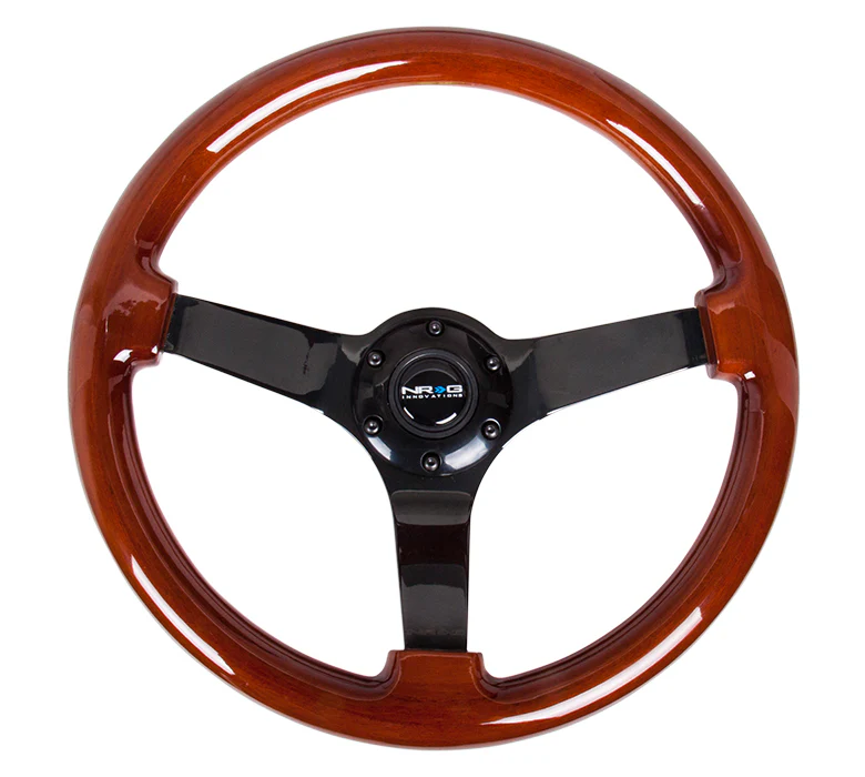 350MM 3" DEEP DISH WOOD GRAIN STEERING WHEEL - Image 13
