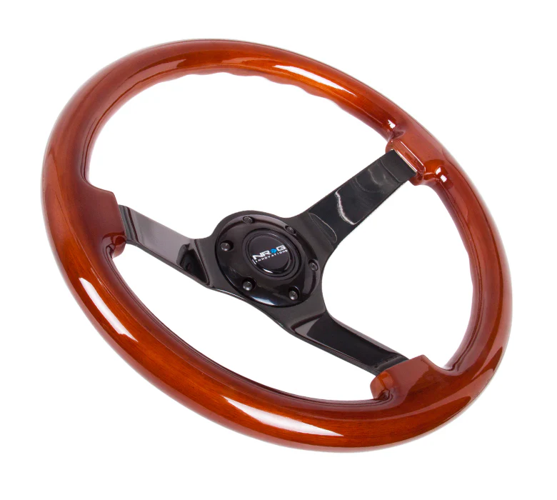 350MM 3" DEEP DISH WOOD GRAIN STEERING WHEEL - Image 14
