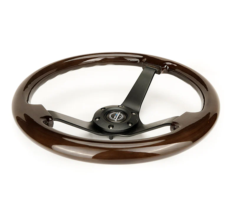 350MM 3" DEEP DISH WOOD GRAIN STEERING WHEEL - Image 22