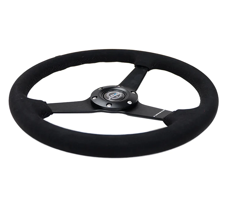 350MM FLAT STEERING WHEEL ALCANTARA - Image 3