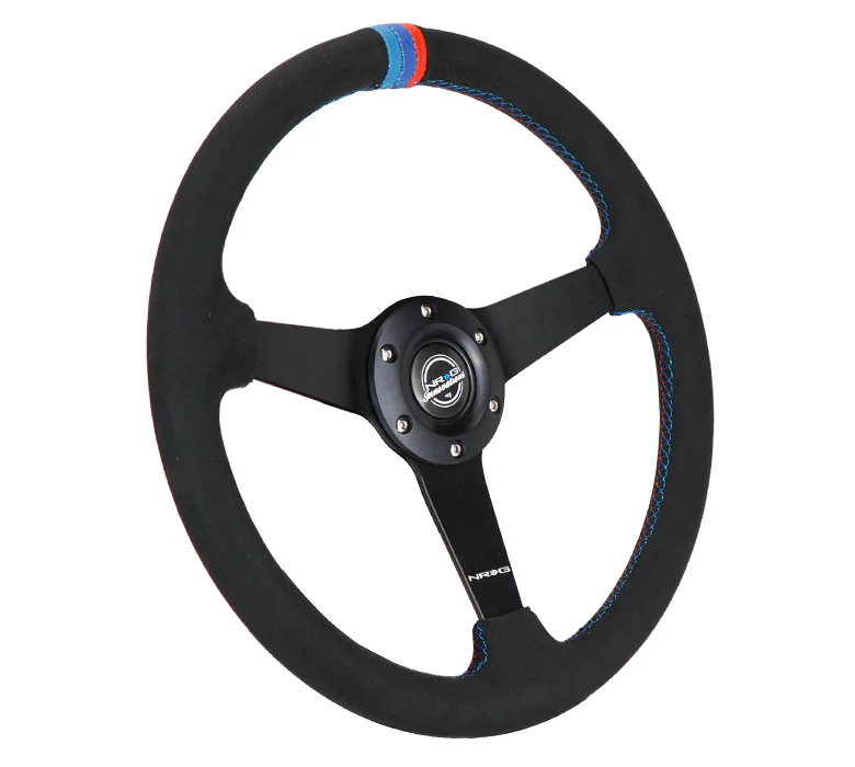 350MM FLAT STEERING WHEEL ALCANTARA - Image 6