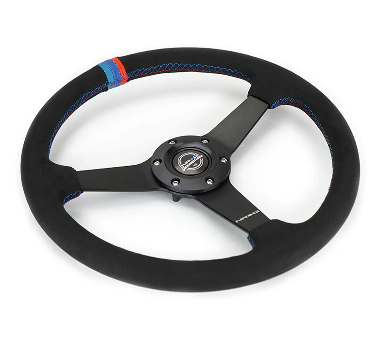 350MM FLAT STEERING WHEEL ALCANTARA - Image 7
