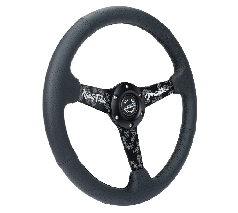 350MM FLAT STEERING WHEEL LEATHER - Image 11