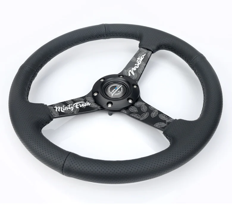 350MM FLAT STEERING WHEEL LEATHER - Image 12