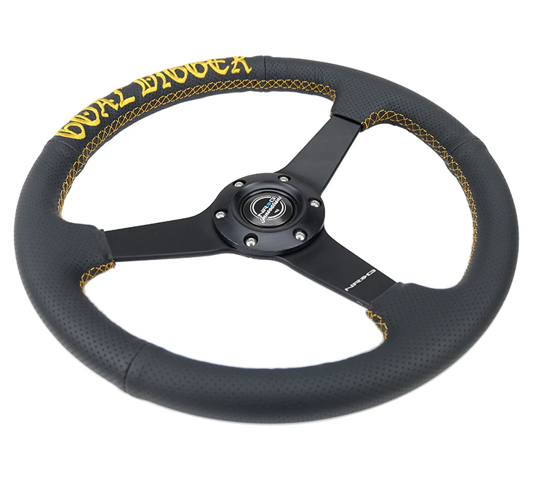 350MM FLAT STEERING WHEEL LEATHER - Image 7