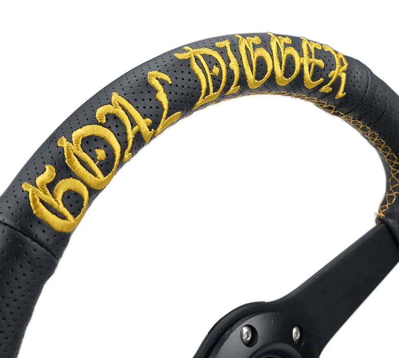 350MM FLAT STEERING WHEEL LEATHER - Image 9