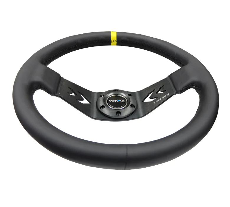 350MM TWO SPOKE STEERING WHEEL LEATHER - Image 4