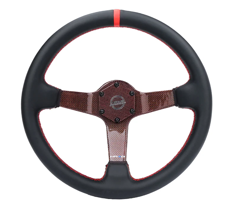 CARBON FIBER COLORED STEERING WHEEL 350MM DEEP DISH - Image 10