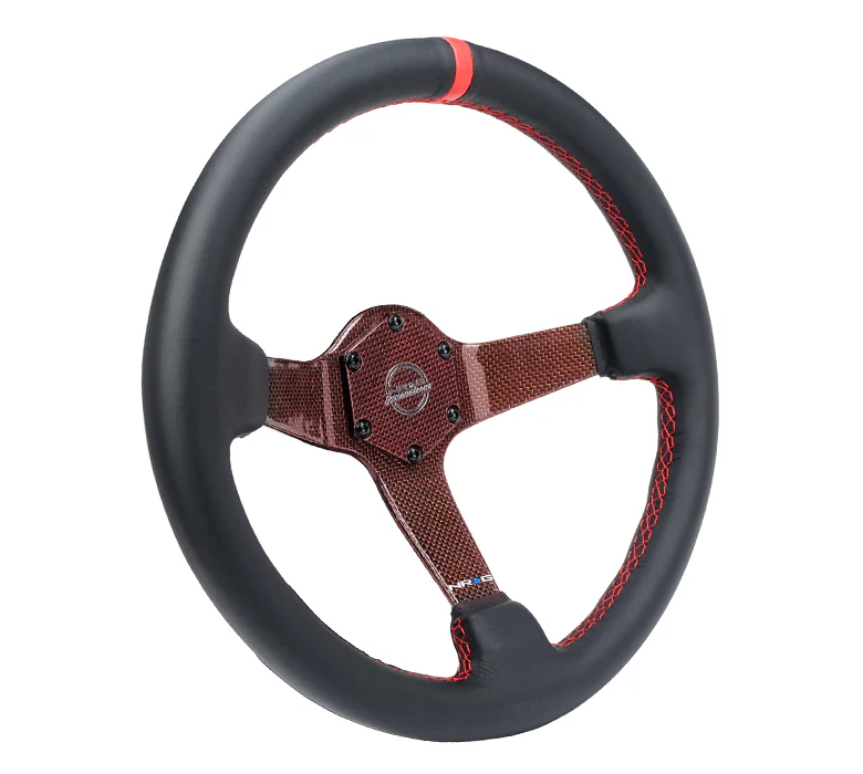 CARBON FIBER COLORED STEERING WHEEL 350MM DEEP DISH - Image 11