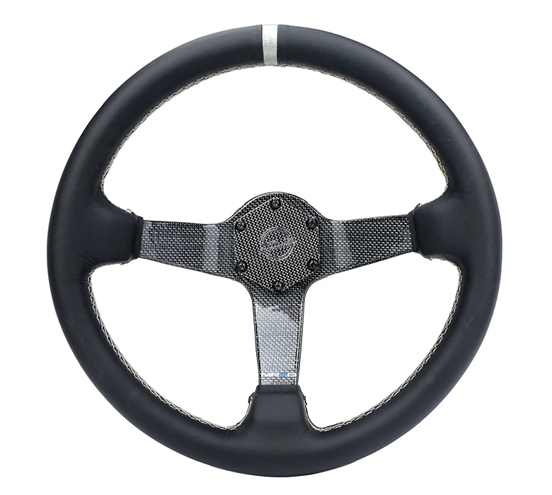 CARBON FIBER COLORED STEERING WHEEL 350MM DEEP DISH - Image 13