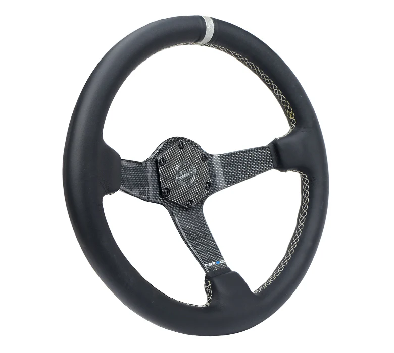 CARBON FIBER COLORED STEERING WHEEL 350MM DEEP DISH - Image 14
