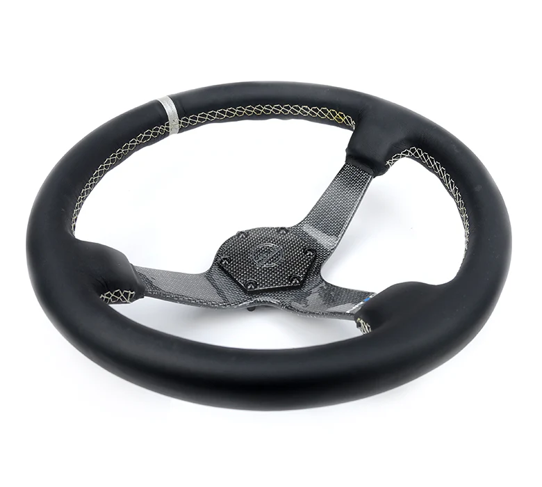 CARBON FIBER COLORED STEERING WHEEL 350MM DEEP DISH - Image 15