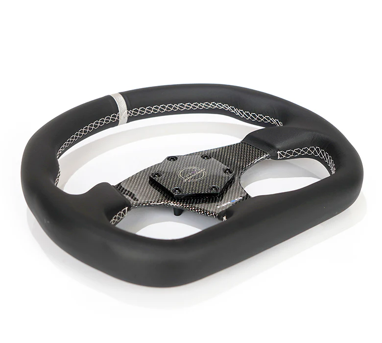 FLAT BOTTOM CARBON FIBER CENTER LEATHER STEERING WHEEL - Image 13