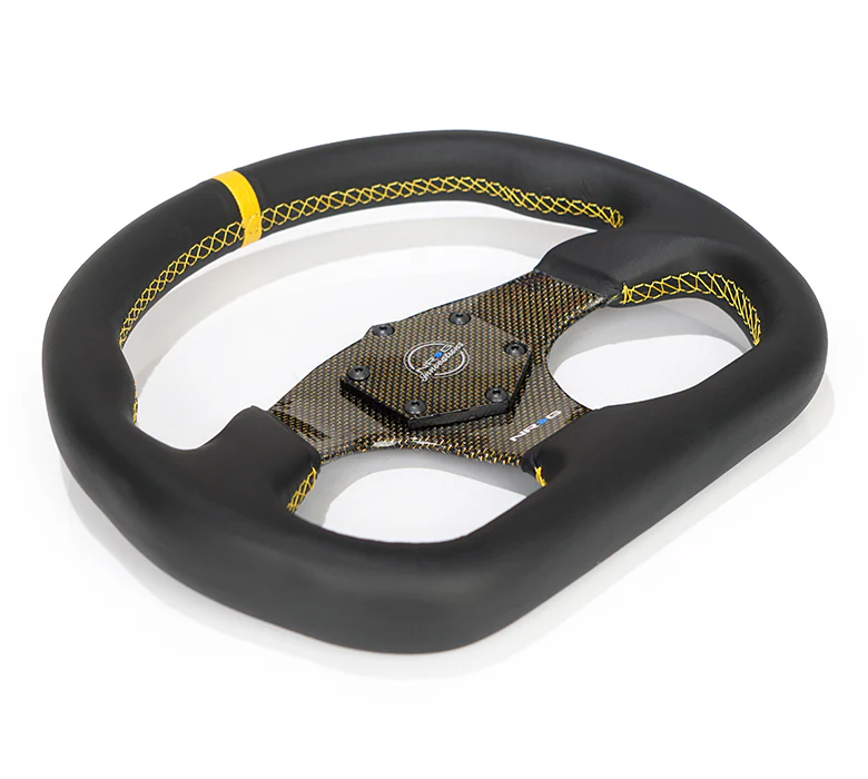 FLAT BOTTOM CARBON FIBER CENTER LEATHER STEERING WHEEL - Image 16
