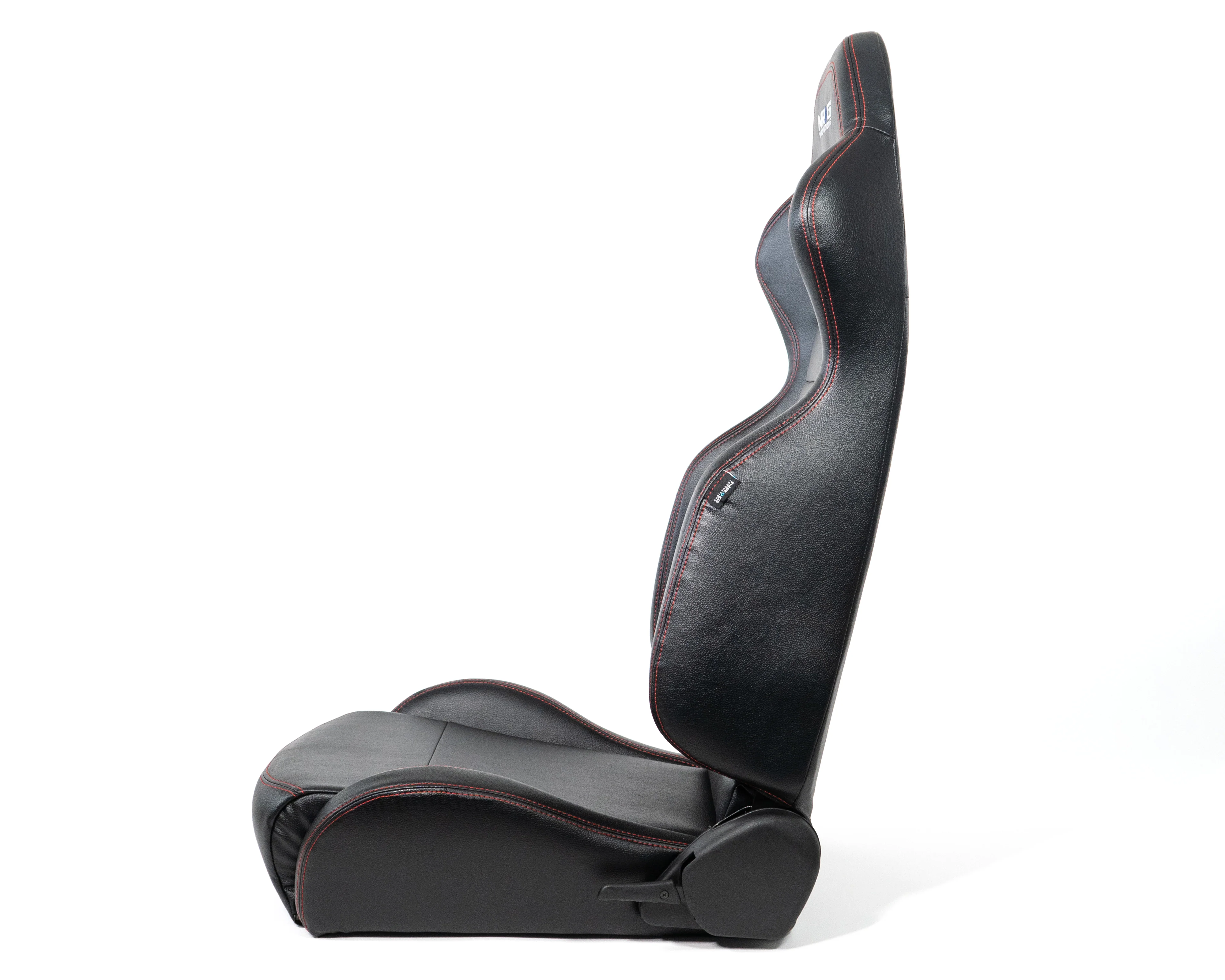 Reclinable racing Seat Red Stitching - Image 3