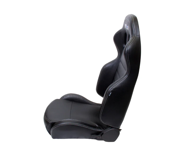 Reclinable Racing Seat White Stitching - Image 3