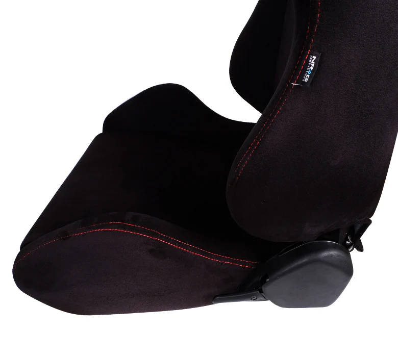 Reclinable Racing Seat Suede with Red Stitching - Image 4
