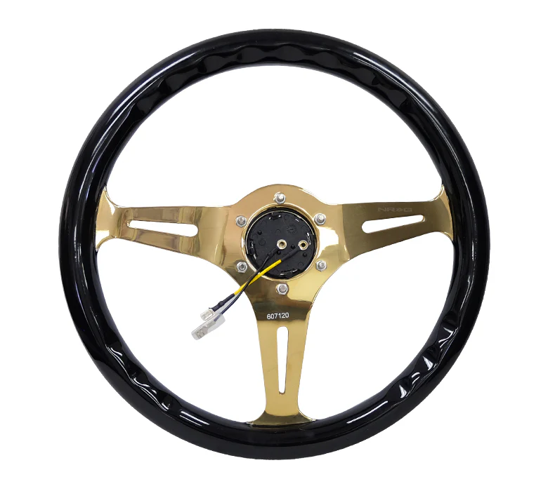 350MM 1.5" DEEP DISH WOOD GRAIN STEERING WHEEL - Image 4