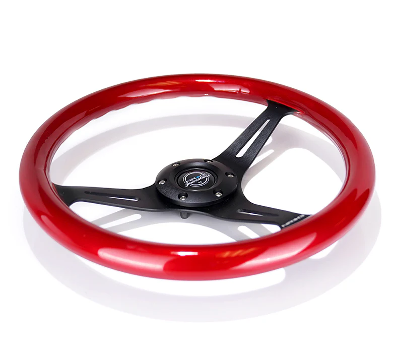350MM 1.5" DEEP DISH WOOD GRAIN STEERING WHEEL - Image 54