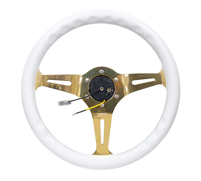 350MM 1.5" DEEP DISH WOOD GRAIN STEERING WHEEL - Image 8