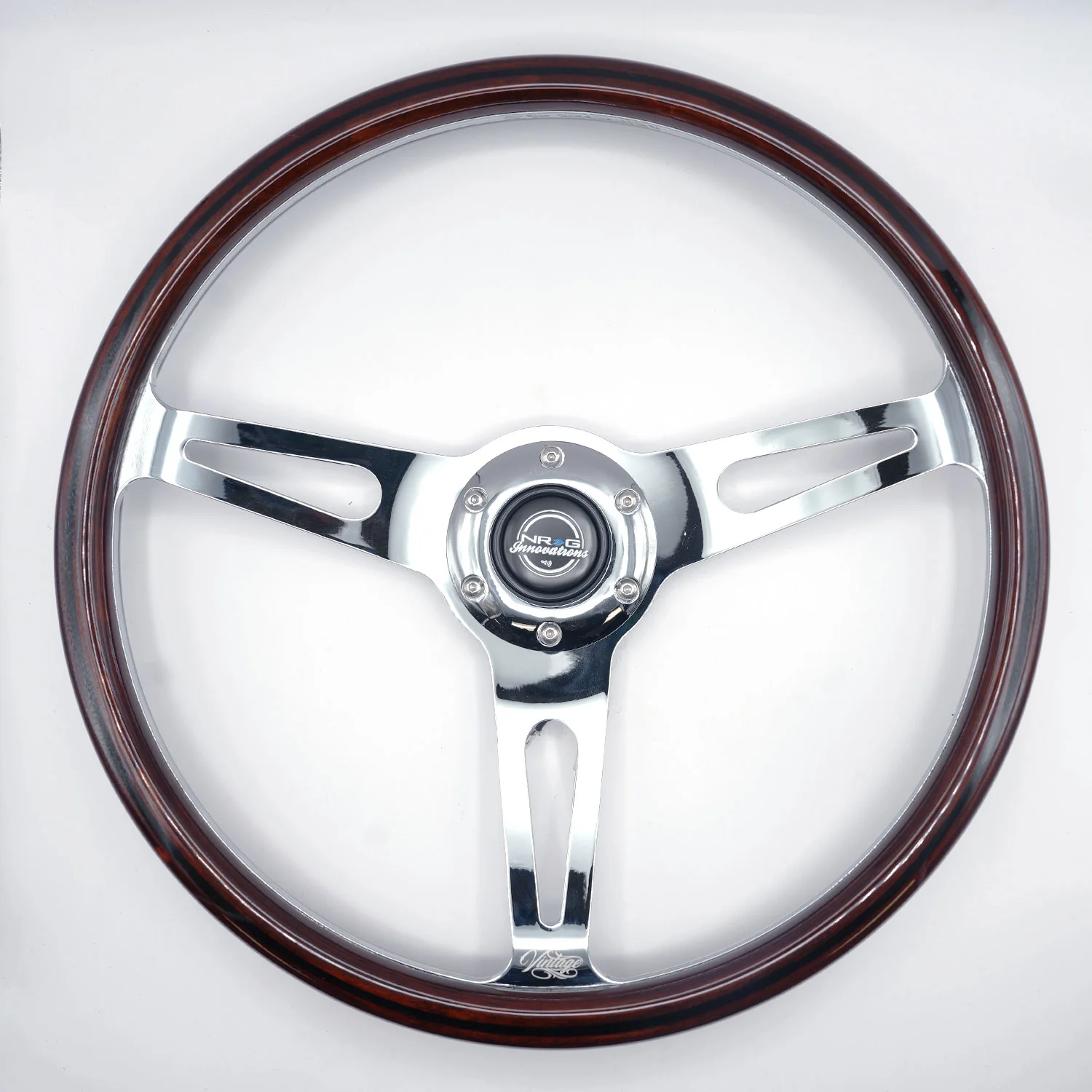 VINTAGE 380MM STEERING WHEEL - Image 5